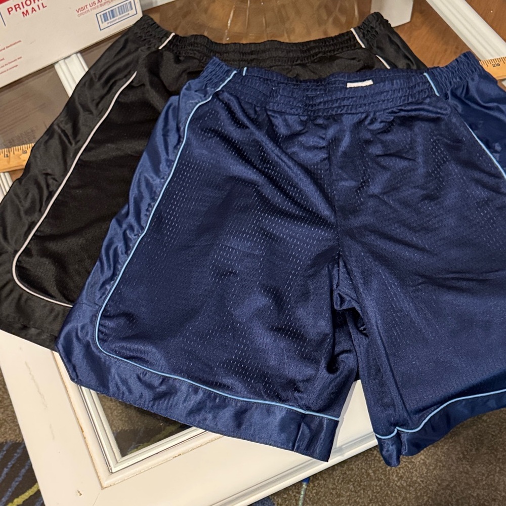 Bugle Boy Sport Black Athletic Shorts with White Logo Detail